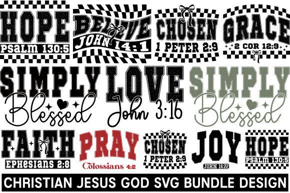 Christian Jesus God SVG Bundle Design for T-Shirt Graphics & Branding