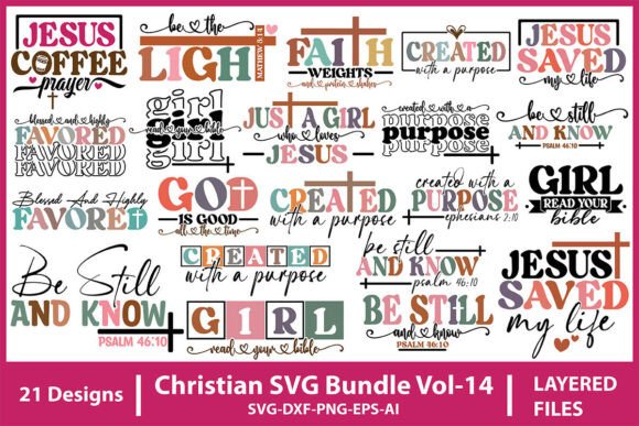Christian SVG Bundle Vol-14: Graphics for T-Shirt Designs That Work