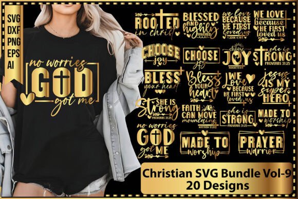 Christian SVG Bundle Vol-9: T-Shirt Graphics for Faith-Based Branding
