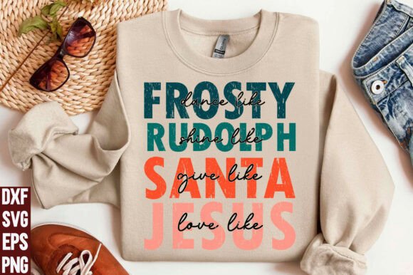 Christmas PNG, Santa Love Like Jesus PNG – A Festive Graphic for T-Shirt Designs & Seasonal Branding