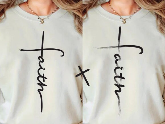 Faith Cross SVG Cut File Brings Sacred Style to Christian T-Shirt Designs