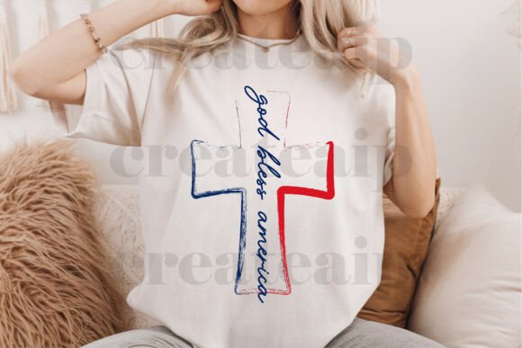 God Bless America 4th of July Christian Graphics for T-Shirt Designs