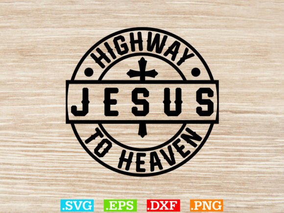Highway Jesus to Heaven T-shirt Design – Graphics for Bold T-Shirt Designs