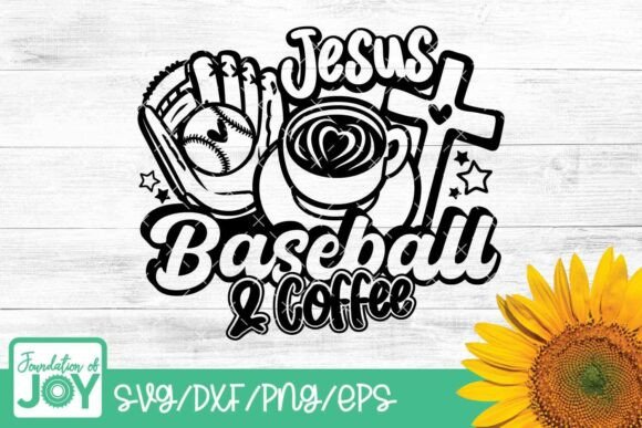 Jesus Coffee Baseball SVG for T-Shirt Designs That Speak to Moms and Fans