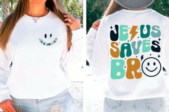 Jesus Saves Bro Svg, Kids Jesus Svg: A Fresh Graphic Design Asset for Faith-Focused T-Shirt Designs