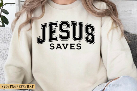 Jesus Saves Christian Graphic for T-Shirt & Brand Design Projects