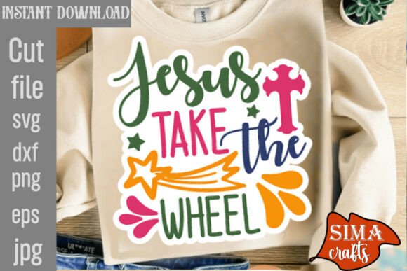 Jesus Take the Wheel SVG Cut File – A Versatile Graphic for T-Shirt Designs & Brand Visuals