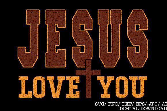 Retro Jesus Love You Graphic: A Fresh T-Shirt Design for Digital Content
