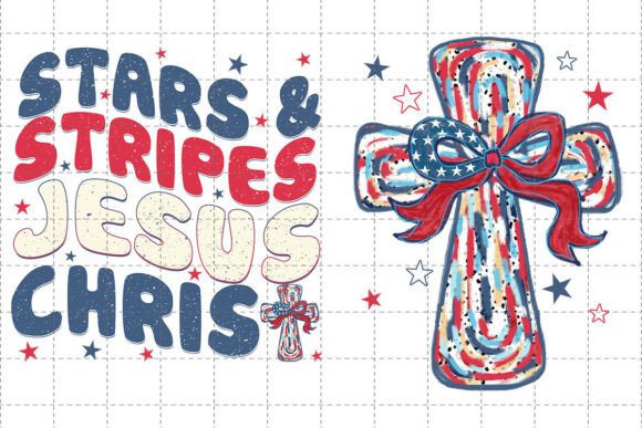 Stars Stripes and Jesus Christ Png: A Bold Graphic for Patriotic T-Shirt Designs