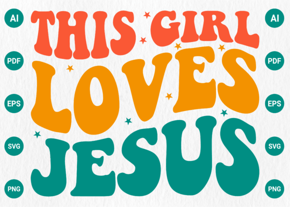 This Girl Loves Jesus Svg T Shirt Design for T-Shirt & Graphic Sellers