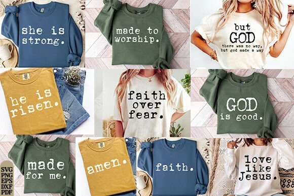 Typewriter Christian Quote SVG Bundle Review